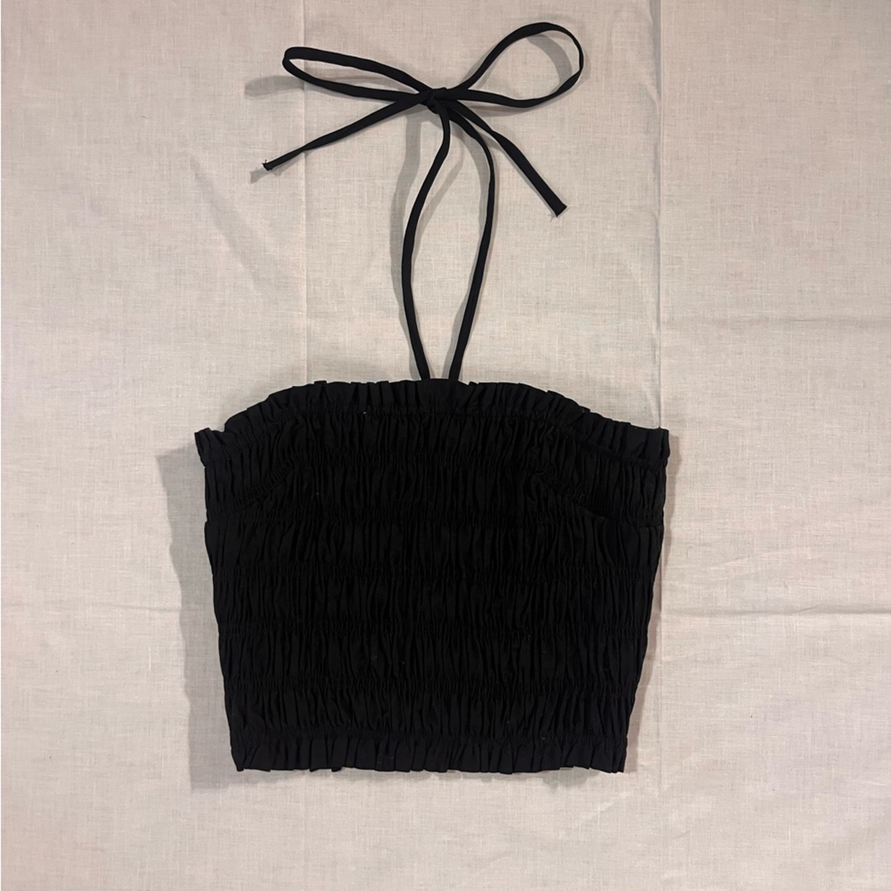 (ARITZIA) Little Moon Black Ruched Top